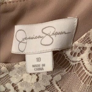 Sz 10 Jessica Simpson black and beige lace